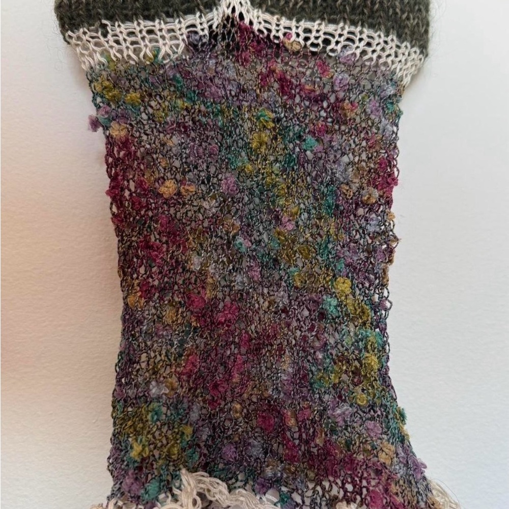 Handmade Knit Multicolor Top - Picture 2 of 5